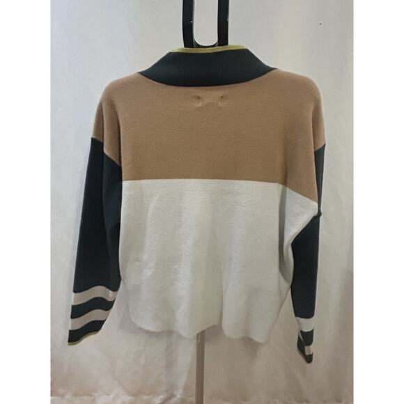 Maeve by Anthropologie Colorblock Mock Neck Women's size S - Picture 2 of 3